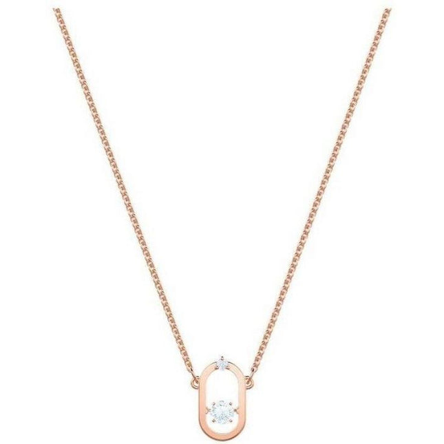 Swarovski Sparkling Dancing Cubic Zirconia Stone Rose Gold Tone Plated Necklace 5468084 For Women