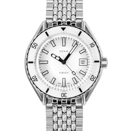 Doxa SUB 200 Whitepearl Stainless Steel White Dial Automatic Diver's 799.10.011.10 200M Men's Watch