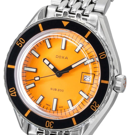 DOXA SUB 200 Divingstar Stainless Steel Yellow Dial Automatic Diver's 799.10.361.10 200M Men's Watch