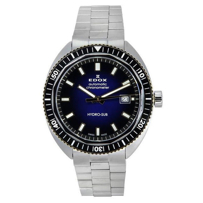 Edox Hydro-Sub Date Chronometer Limited Edition Blue Dial Automatic Diver's 80128 357JNM BUDD 300M Men's Watch