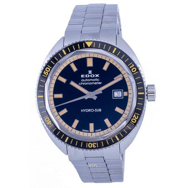 Edox Hydro-Sub Divers Stainless Steel Black Dial Automatic 801283NBMNIB 80128 3NBM NIB 300M Men's Watch