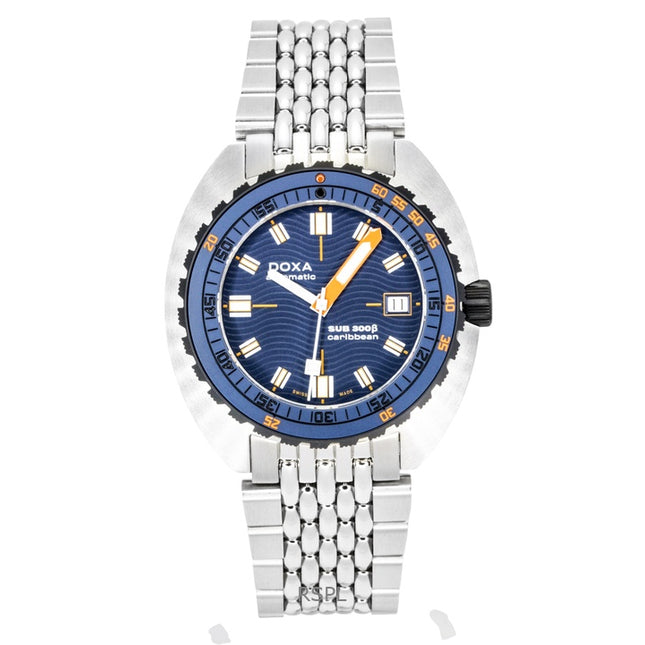 Doxa SUB 300 Beta Caribbean Stainless Steel Blue Dial Automatic Diver's 830.10.201.10 300M Men's Watch