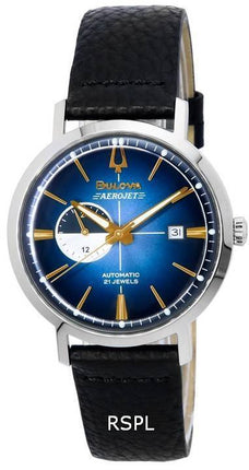 Bulova Aerojet Chronograph Sunray Blue Dial Automatic 96B374 Men's Watch