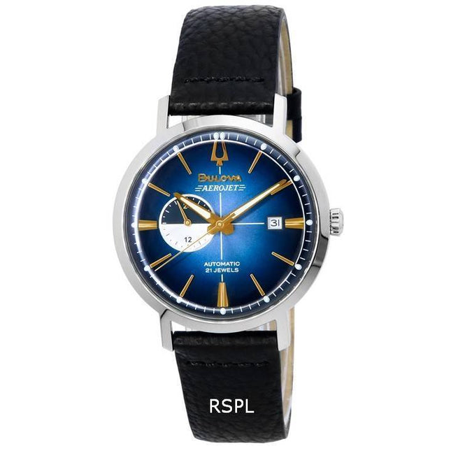 Bulova Aerojet Chronograph Sunray Blue Dial Automatic 96B374 Men's Watch