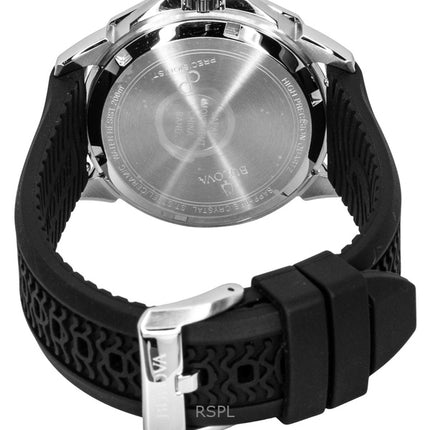 Bulova Marine Star Precisionist Silicone Strap Black Dial Quartz Diver's 96B432 200M Men's Watch