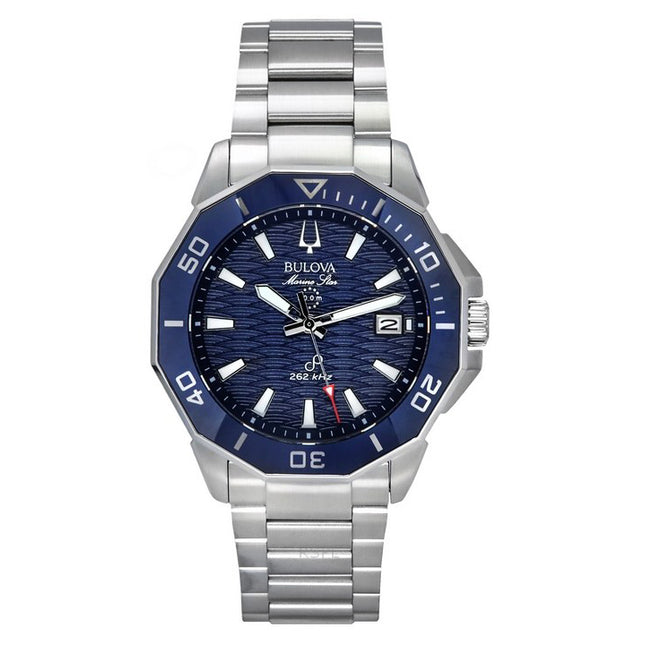 Bulova Marine Star Precisionist Stainless Steel Blue Dial Quartz Diver's 96B433 200M Men's Watch
