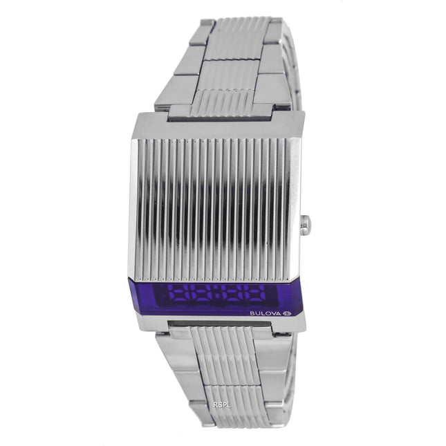 Bulova Computron Archive Series Stainless Steel Blue Dial Quartz 96C139 Men's Watch