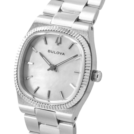 Bulova Super Seville Stainless Steel Mother Of Pearl Dial Quartz 96L353 Women's Watch