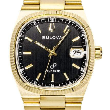Bulova Super Seville Stainless Steel Black Dial Quartz 97B246 Men's Watch