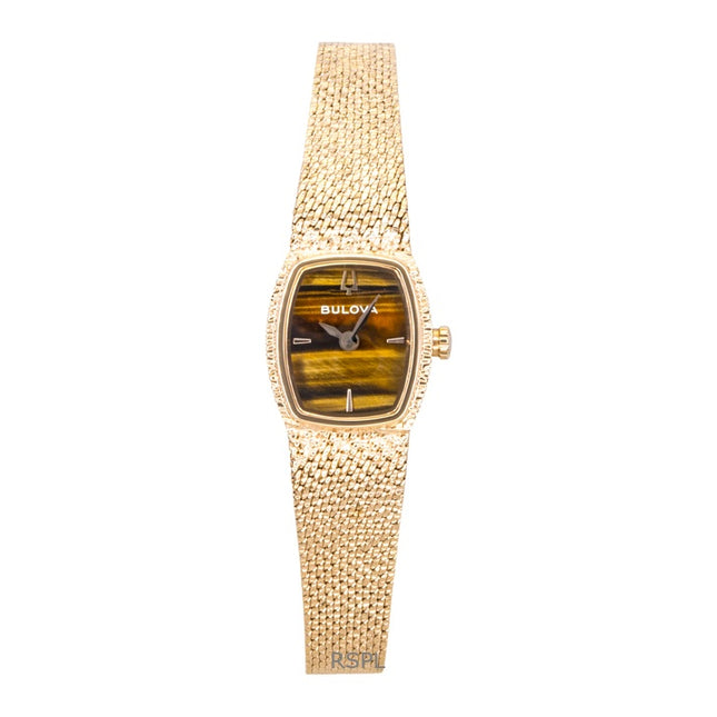 Bulova Goddess Of Time Rose Gold Tone Stainless Steel Brown Dial Quartz 97L185 Women's Watch