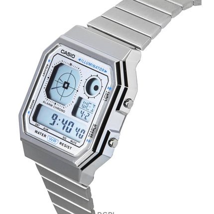 Casio Vintage Digital Stainless Steel Quartz A130WE-7A Unisex Watch