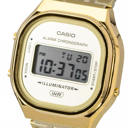 Casio Digital Gold Tone Stainless Steel Quartz A140WEG-9A Unisex Watch