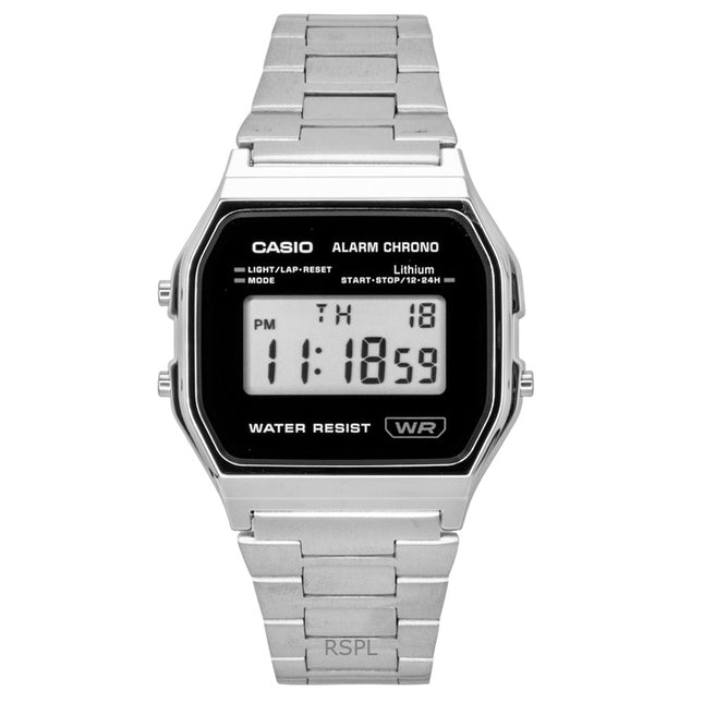 Casio Vintage Digital Stainless Steel Quartz A158WEA-1 Unisex Watch