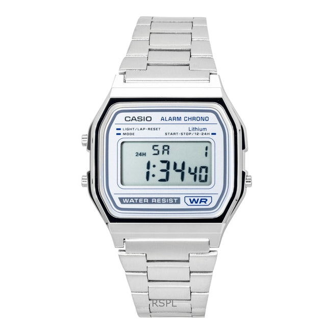 Casio Vintage Digital Stainless Steel Quartz A158WEA-7 Unisex Watch