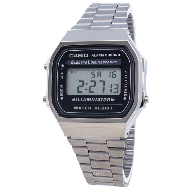 Casio A168WGG-1A Electro-Luminescence Unisex Watch