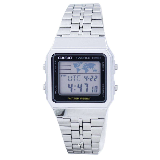 Casio Alarm World Time Digital A500WA-1DF Men's Watch