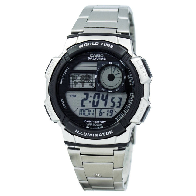 Casio Youth Digital World Time AE-1000WD-1AV Men's Watch