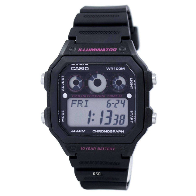 Casio Illuminator Chronograph Alarm Digital AE-1300WH-1A2V Men's Watch