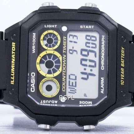 Casio Youth Series Illuminator Chronograph Alarm AE-1300WH-1AV Men's Watch