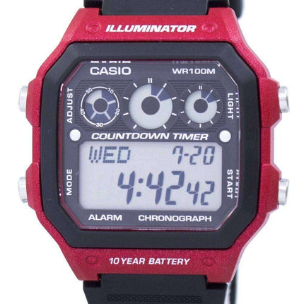 Casio Youth Series Illuminator Chronograph Alarm AE-1300WH-4AV Men's Watch