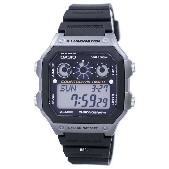 Casio Youth Series Illuminator Chronograph Alarm Digital AE-1300WH-8AV Men's Watch