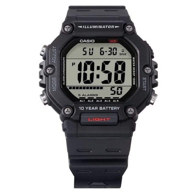 Casio Digital Resin Strap Quartz AE-1600H-1AV 100M Men's Watch