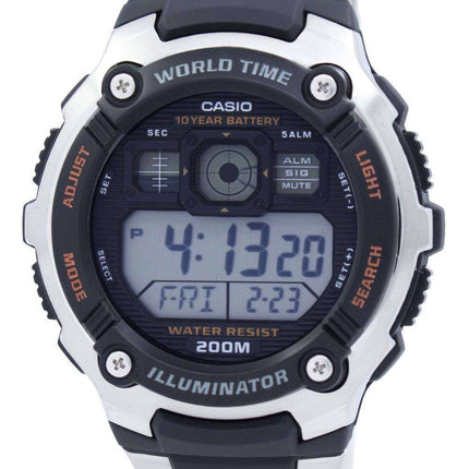 Casio Digital World Time AE-2000WD-1AVDF AE-2000WD-1AV Mens Sport Watch