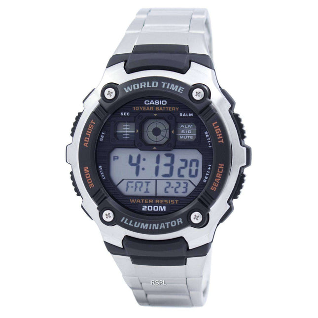 Casio Digital World Time AE-2000WD-1AVDF AE-2000WD-1AV Mens Sport Watch