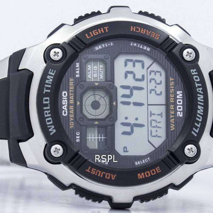 Casio Digital World Time AE-2000WD-1AVDF AE-2000WD-1AV Mens Sport Watch