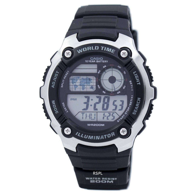 Casio Youth Illuminator World Time Digital AE-2100W-1AV AE2100W-1AV Men's Watch