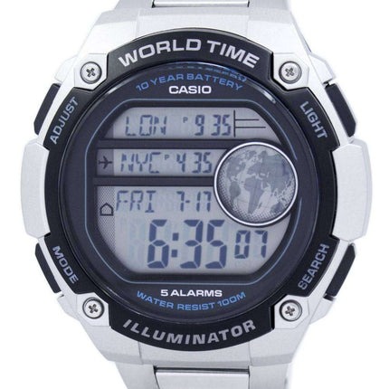 Casio Youth Illuminator World Time Digital AE-3000WD-1AV AE3000WD-1AV Men's Watch