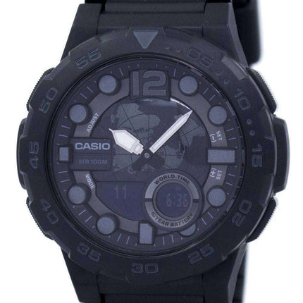 Casio World Time Alarm Analog Digital AEQ-100W-1BV Men's Watch