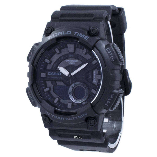 Casio Youth Telememo 30 World Time AEQ-110W-1BV AEQ110W-1BV Men's Watch