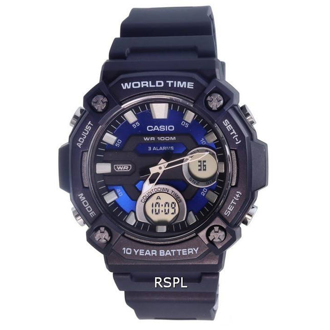 Casio Sports Analog Digital Dial Quartz AEQ-120W-2A AEQ120W-2 100M Mens Watch