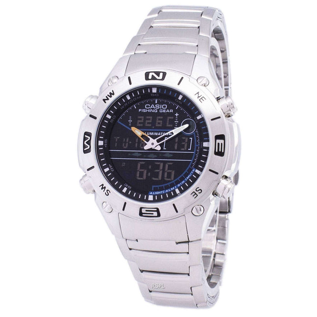 Casio Analog Digital Fishing Gear World Time AMW-703D-1AVDF AMW-703D-1AV Mens Watch