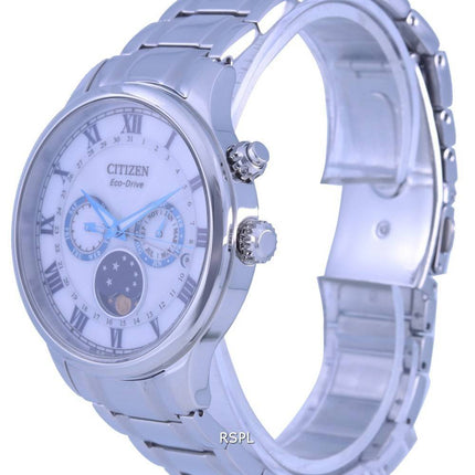 Citizen Moon Phase White Dial Stainless Steel Eco-Drive AP1050-81A Men's Watch
