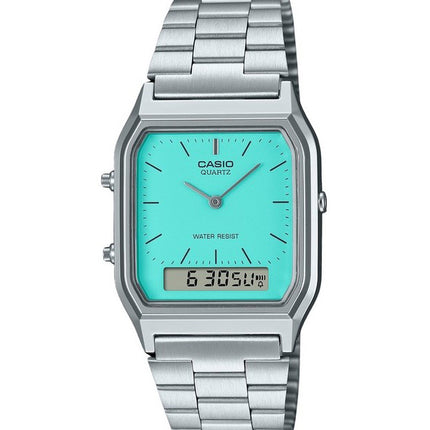 Casio Vintage Analog Digital Blue Dial Quartz AQ-230A-2A2 Women's Watch