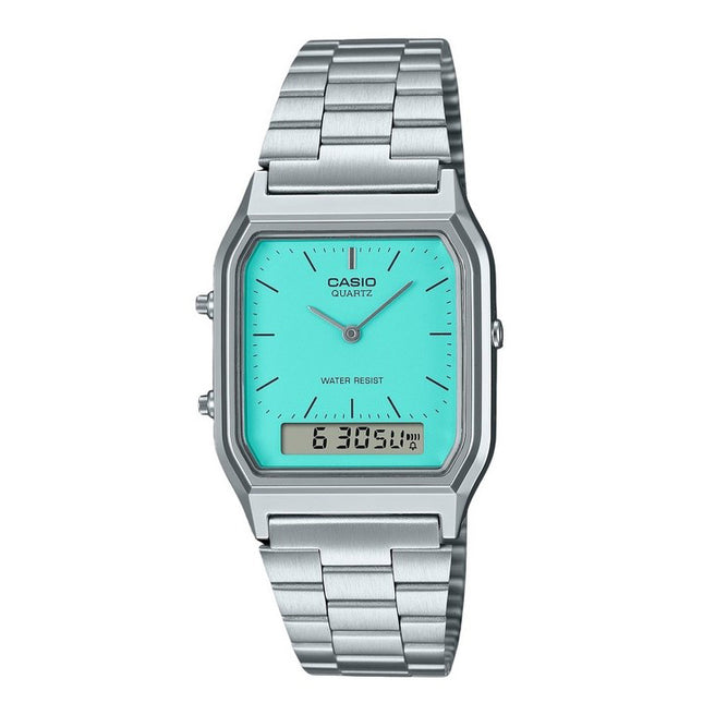Casio Vintage Analog Digital Blue Dial Quartz AQ-230A-2A2 Women's Watch