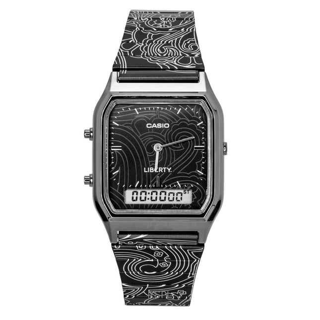 Casio Vintage Liberty Analog Digital Black Dial Quartz AQ-230EBLT-1A Unisex Watch