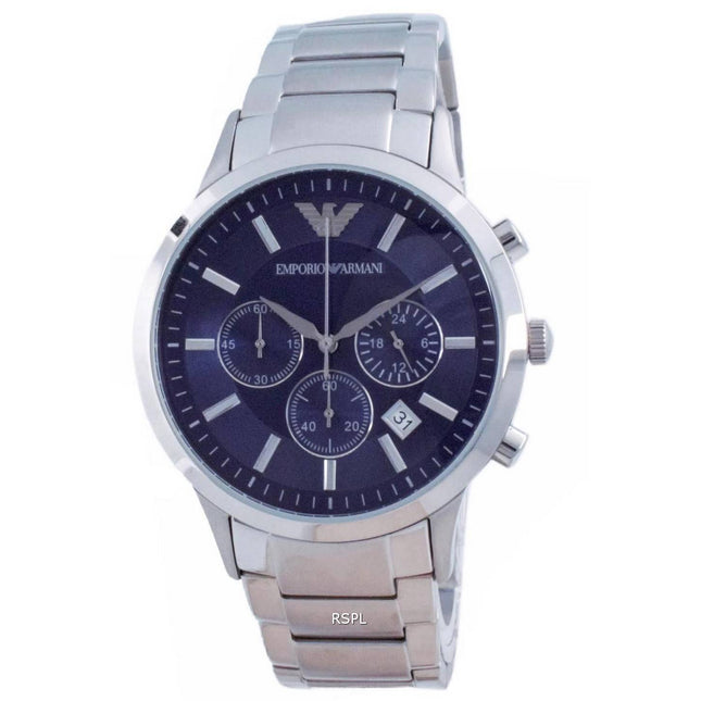 Emporio Armani Renato Classic Chronograph Blue Dial Quartz AR2448 Men's Watch