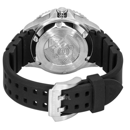 Emporio Armani Sea Explorer Silicone Strap Black Dial Diver's Automatic AR60086 200M Men's Watch