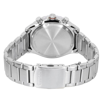 Citizen Eco-Drive Chronograph Stainless Steel Black Dial Solar AT2566-88E 100M Men's Watch