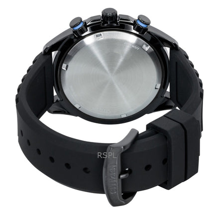 Citizen Brycen Chronograph Silicone Strap Black Dial Eco-Drive AT2587-02E 100M Men's Watch