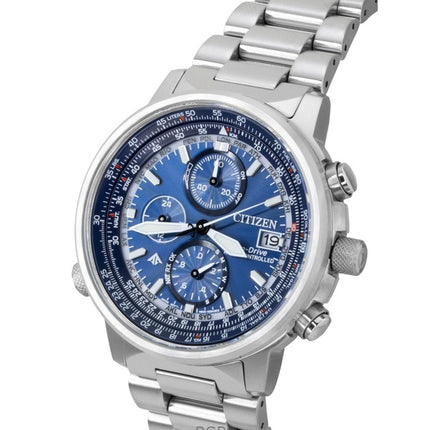 Citizen Promaster Sky Eco-Drive Chronograph Stainless Steel Blue Dial Diver's AT8300-58L 200M Men's Watch