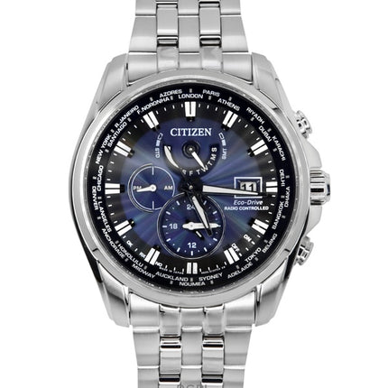 Citizen Eco-Drive Radio-Controlled Stainless Steel Blue Dial Diver's AT9031-52L 200M Men's Watch