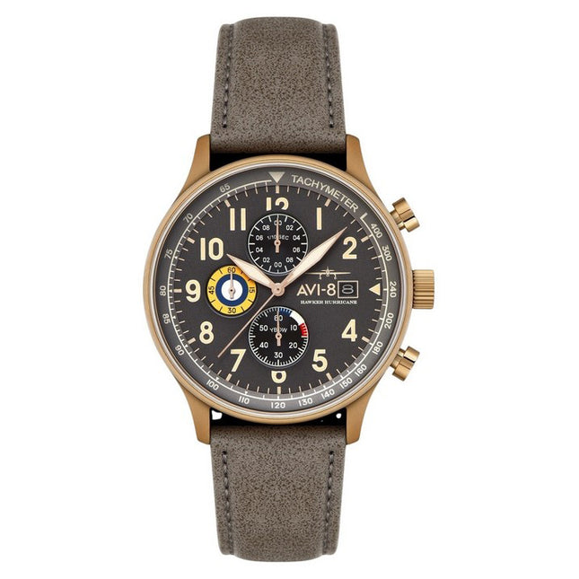 AVI-8 Hawker Hurricane Classic Chronograph Grey Dial Quartz AV-4011-0P Men's Watch