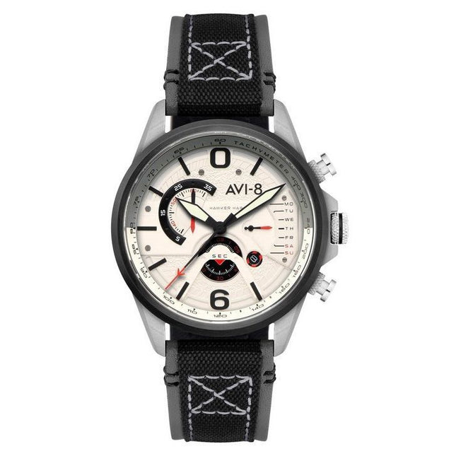 AVI-8 Hawker Harrier Dual Retrograde Chronograph Ivory White Dial Quartz AV-4056-07 Men's Watch