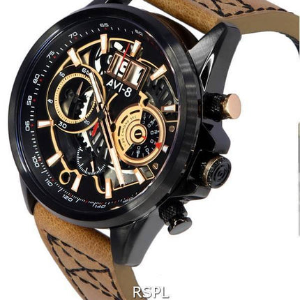 AVI-8 Hawker Harrier II Metador Chronograph Skeleton Black Dial Quartz AV-4065-03 Men's Watch