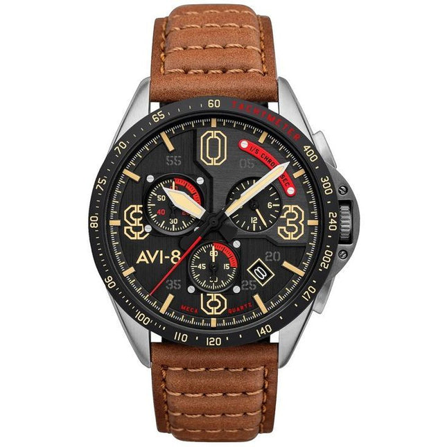 AVI-8 P-51 Mustang Blakeslee Chronograph Bronze Oak Quartz AV-4077-02 Men's Watch