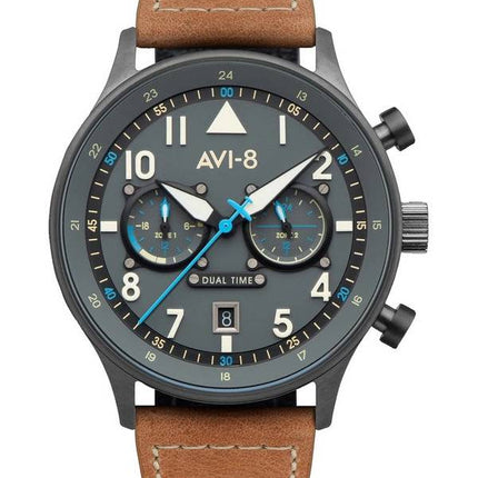 AVI-8 Hawker Hurricane Carey Dual Time Orissa Grey Dial Quartz AV-4088-04 Men's Watch